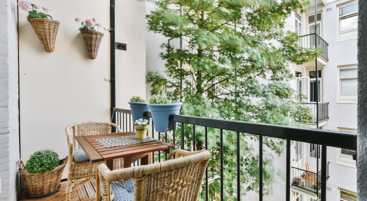 Decorated balcony